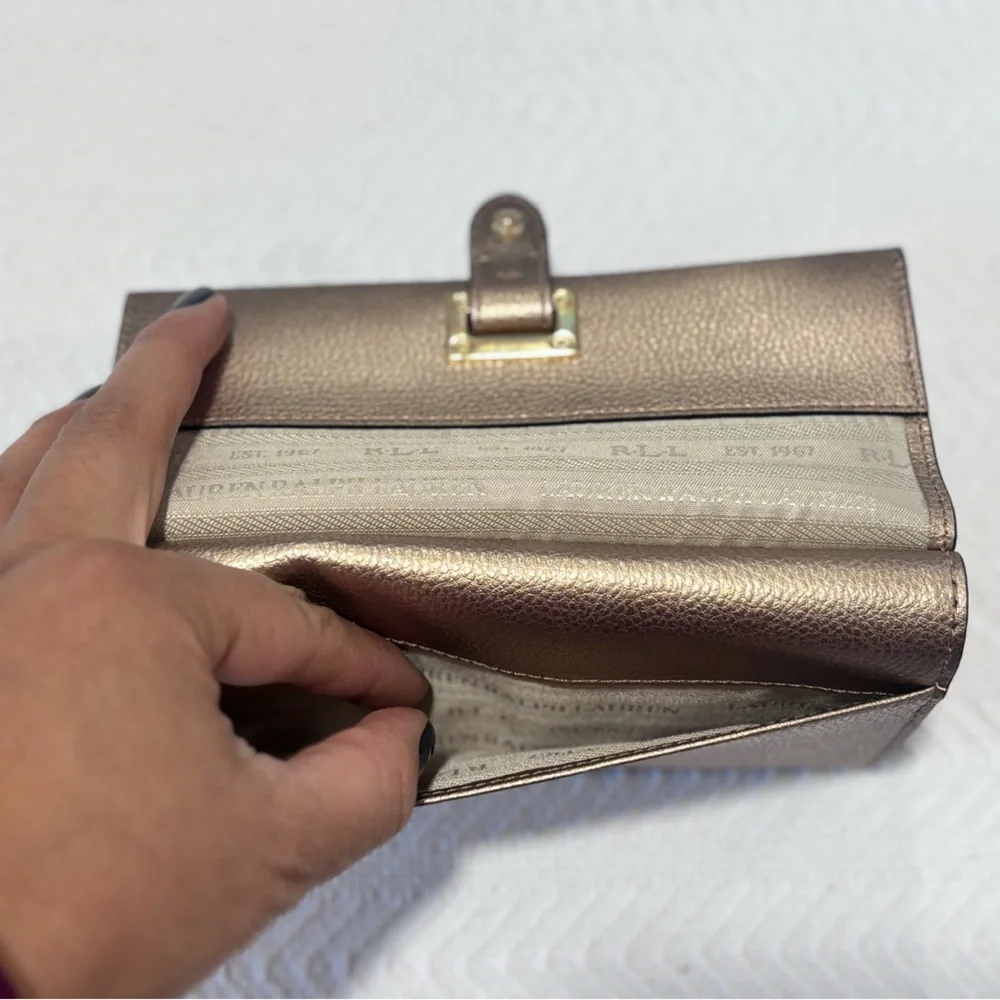 Ralph Lauren Metallic Leather Wallet